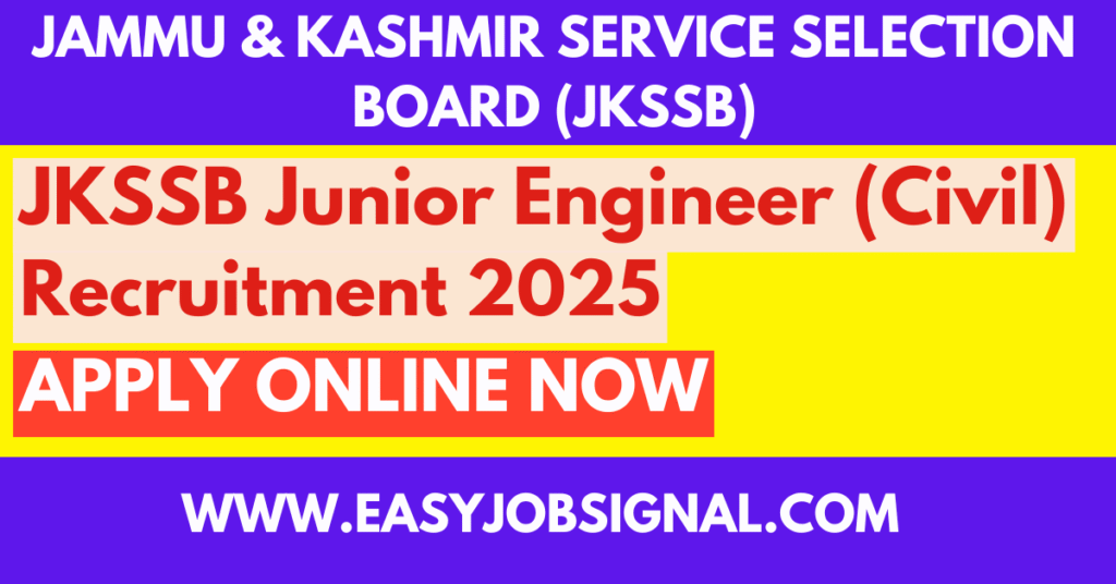 JKSSB Junior Engineer Recruitment 2025