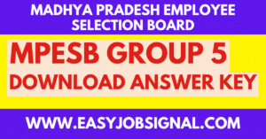 MPESB Group 5 Answer Key